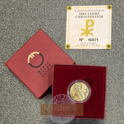 ÖSTERREICH, 2. Republik seit 1946. MM-Frankfurt Feingewicht: 10g 500 Schilling 2000 