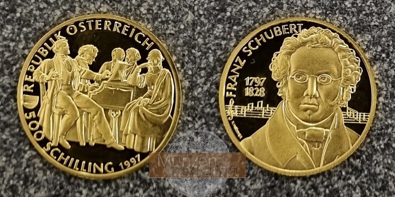 Österreich MM-Frankfurt Feingewicht: 8g 500 Schilling 1997 