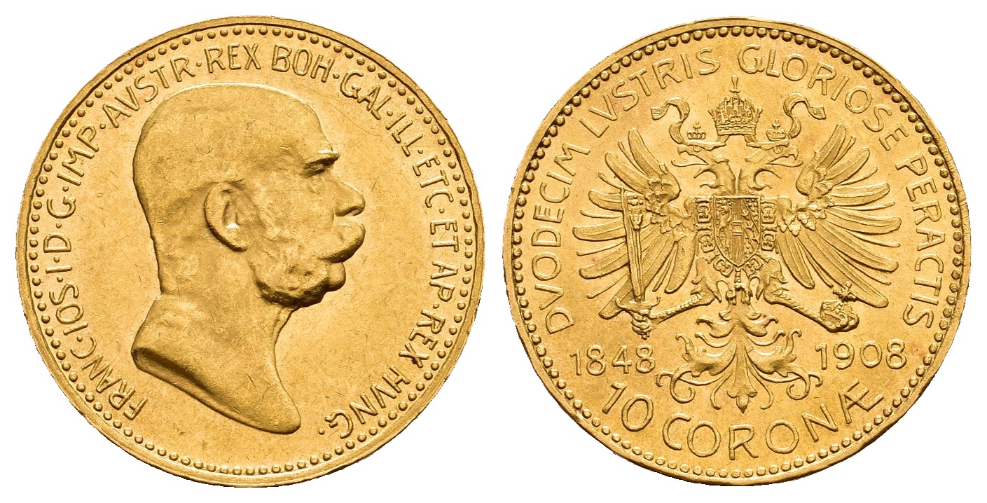 PEUS V 9784 Österreich 3,05 g Feingold. Franz Joseph I. (1848 - 1916) 10 Kronen GOLD 1908 Vorzüglich / Stempelglanz