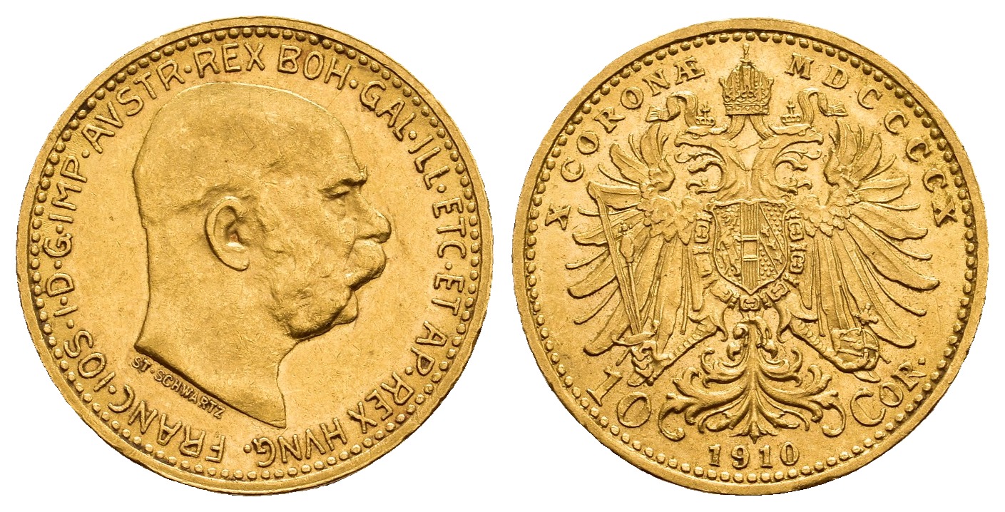 PEUS V 9785 Österreich 3,05 g Feingold. Franz Joseph I. (1848 - 1916) 10 Kronen GOLD 1910 Vorzüglich