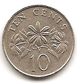  Singapore 10 Cents 1991 #82   