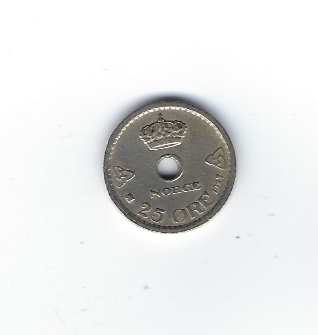  Norwegen 25 Öre 1927   