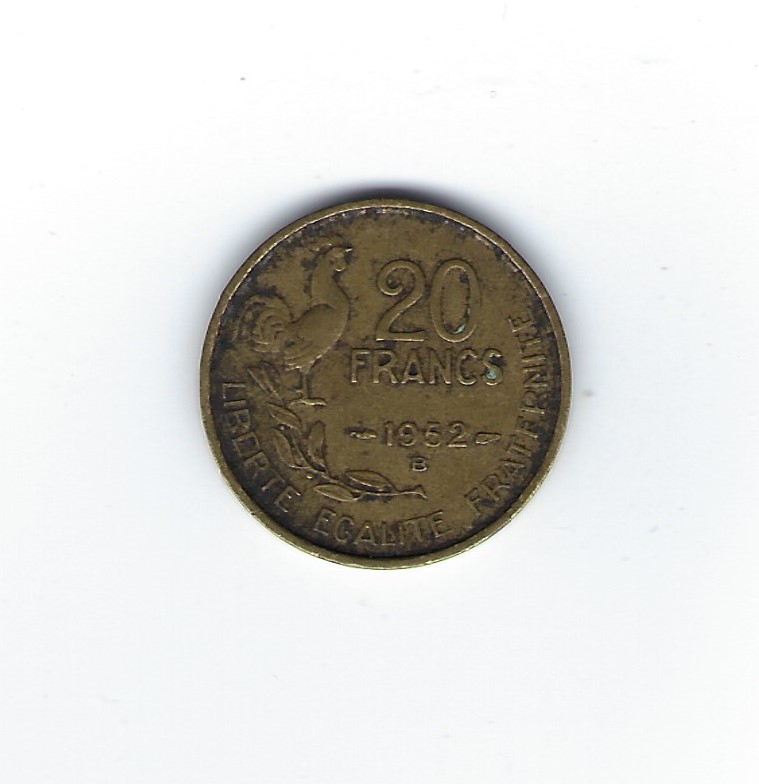  Frankreich 20 Francs 1952 B   