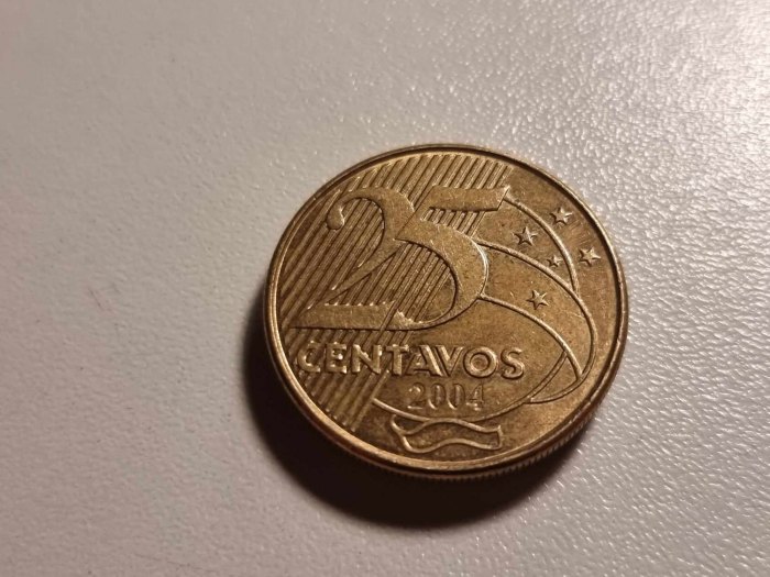  Brasilien 25 Centavos 2004 Umlauf   