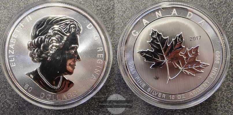  Kanada  50 Dollar 2017 Maple Leaf   FM-Frankfurt   Feinsilber: 311g   