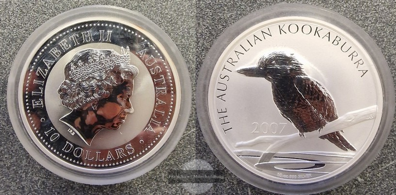  Australien  10 Dollar 2007 Kookaburra  FM-Frankfurt  Feinsilber: 311g   