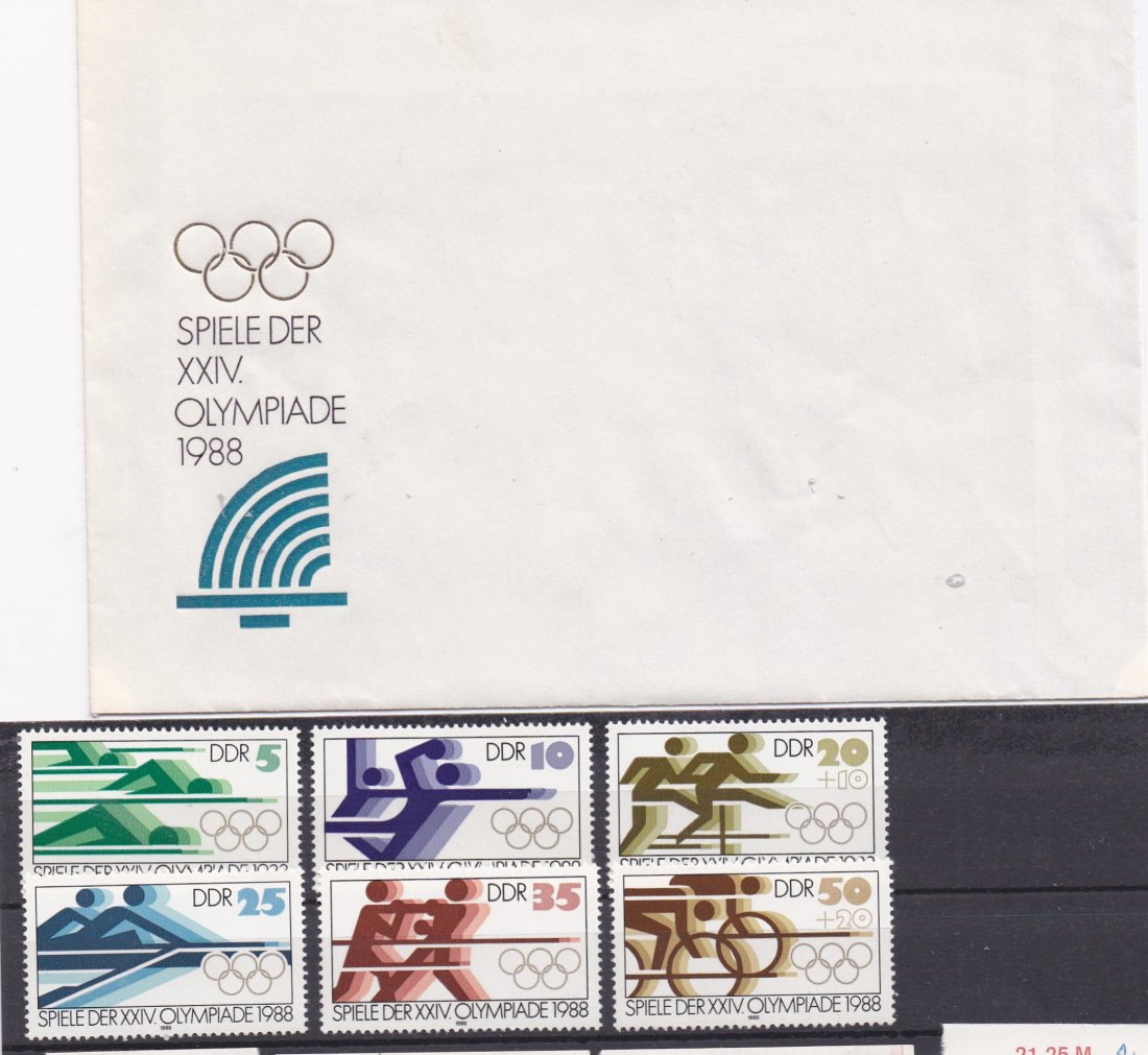  DDR, Michel 3183-3188 Olympische Spiele 1988 in Seoul, **   