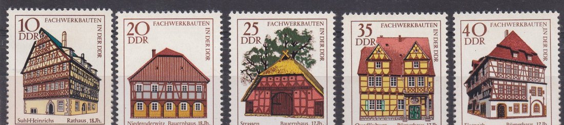  DDR, Michel 2294-2298 Fachwerkbauten (I), **   