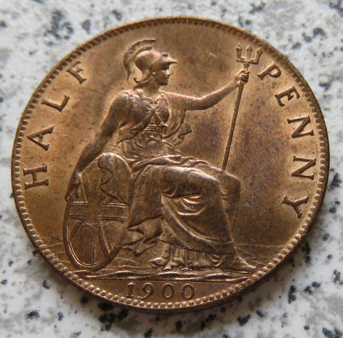  Großbritannien half Penny 1900, Erhaltung   