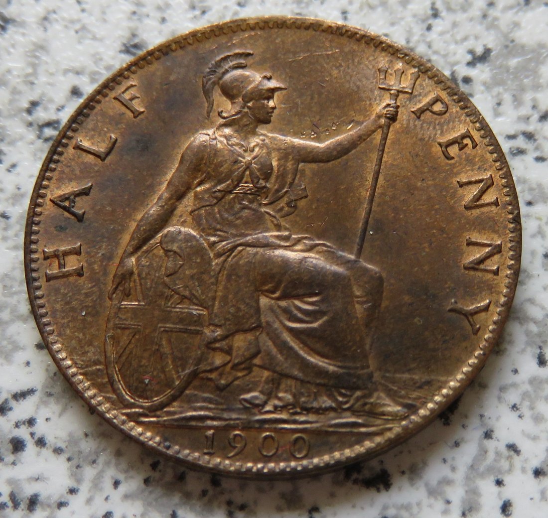  Großbritannien half Penny 1900, Erhaltung   