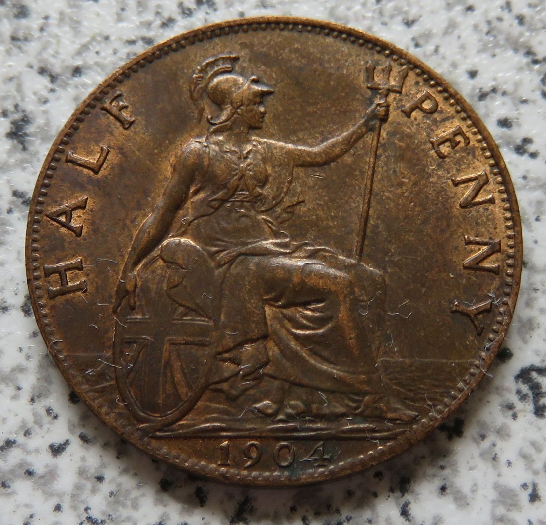  Großbritannien half Penny 1904   