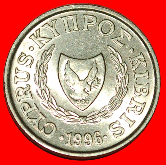  * BIRD (1983-2004): CYPRUS ★ 1 CENT 1996 MINT LUSTRE! LOW START ★ NO RESERVE!   