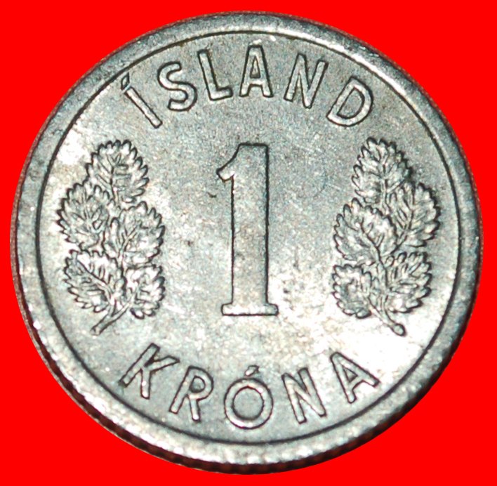  * GROSSBRITANNIEN 4 GEISTEN (1976-1980): ISLAND ★ 1 KRONER 1976 uSTG STEMPELGLANZ! ★OHNE VORBEHALT!   