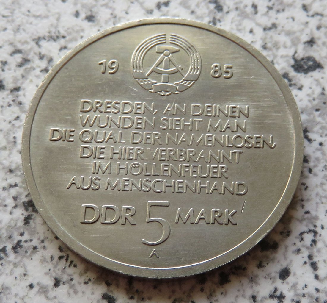  DDR 5 Mark 1985 Frauenkirche Dresden   