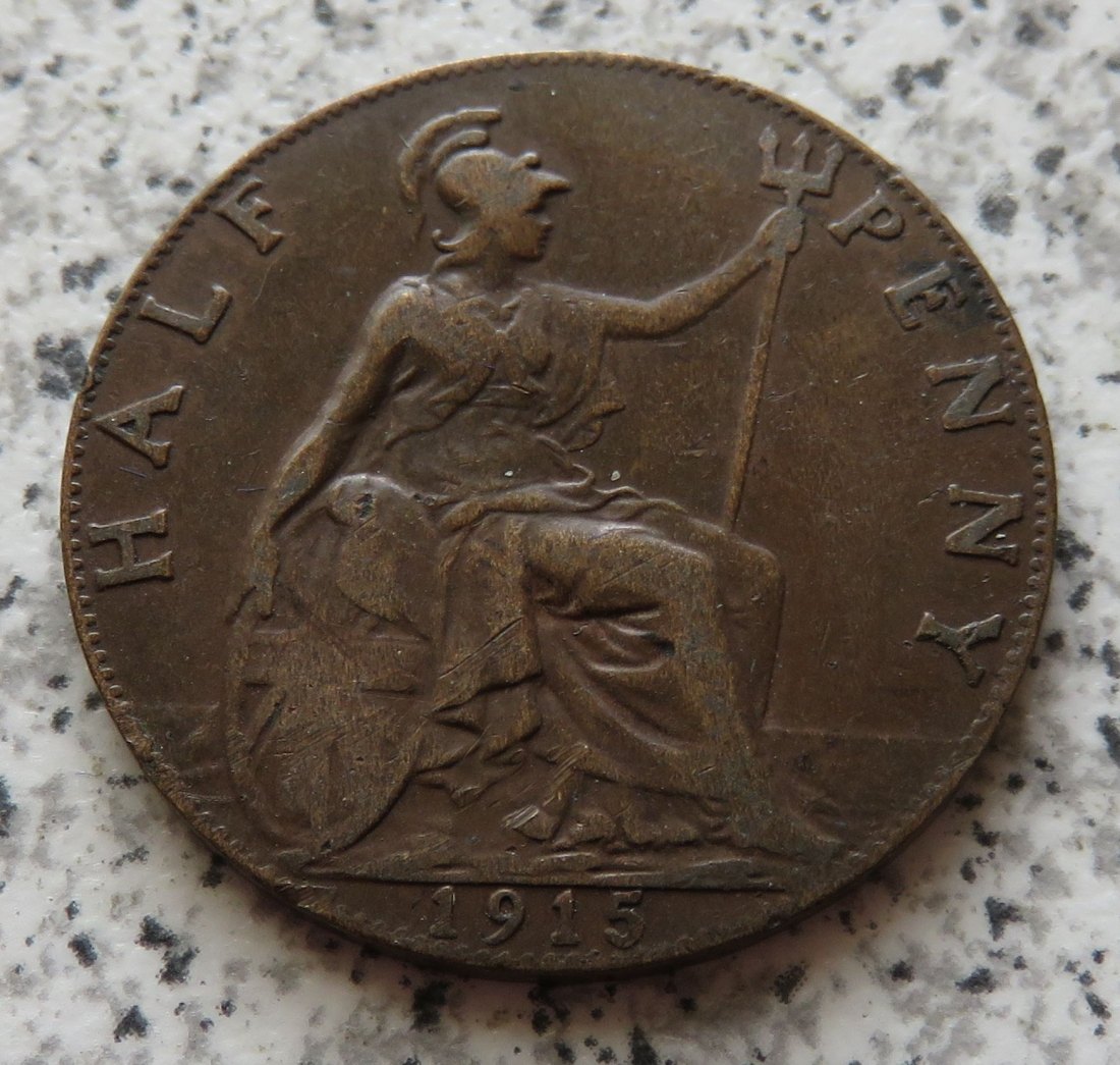  Großbritannien half Penny 1915   