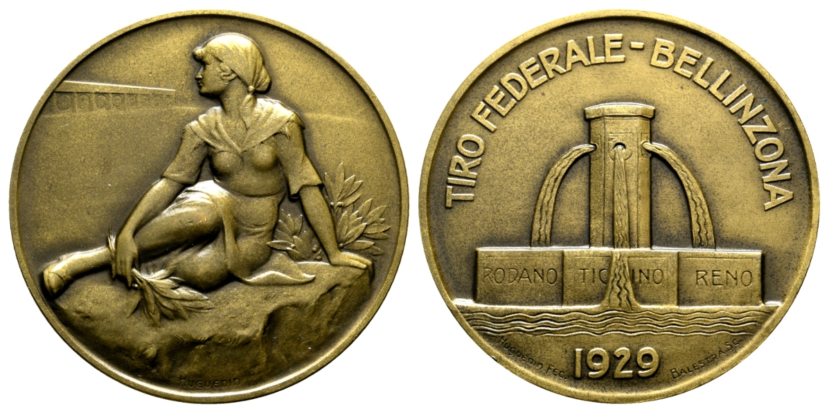  Medaille 1929; Bronze; 57,77 g; Ø 50,0 mm   