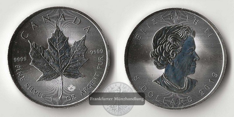  Kanada  5 Dollar  2019   Maple Leaf    FM-Frankfurt   Feinsilber: 31,1g   
