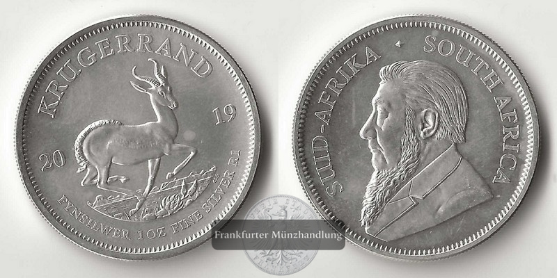  Südafrika Krügerrand  2019  Krügerrand FM-Frankfurt Feinsilber: 31,1g   