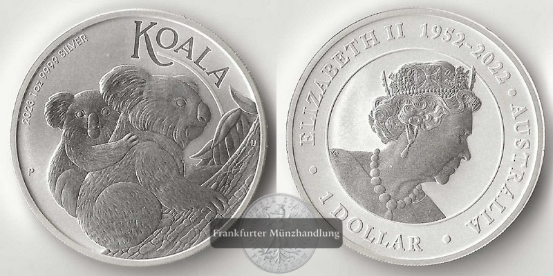  Australien,  1 Dollar 2023 Koala   FM-Frankfurt  Feinsilber: 31,1g   