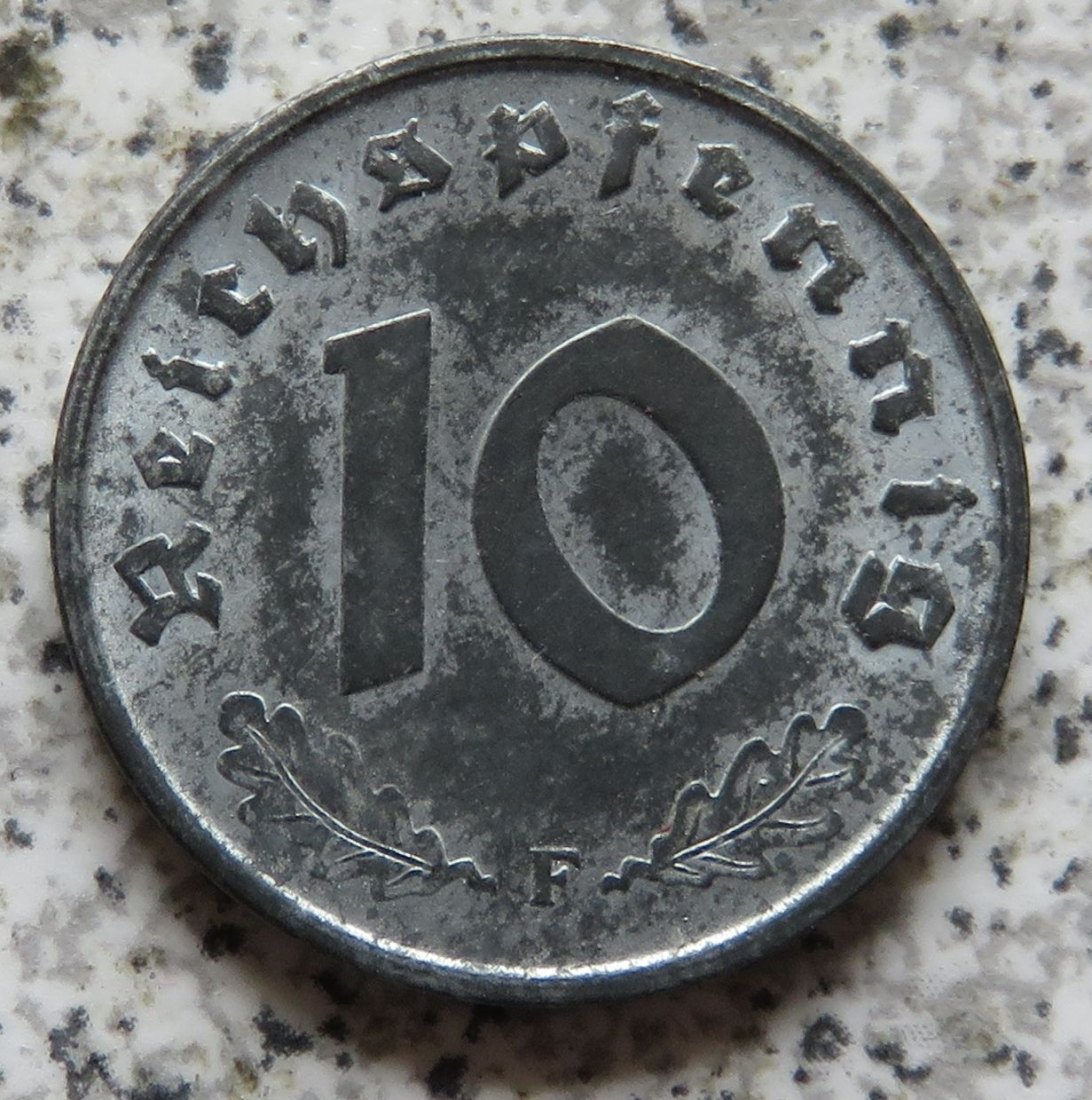  Alliierte Besatzung 10 Reichspfennig 1948 F, Erhaltung   