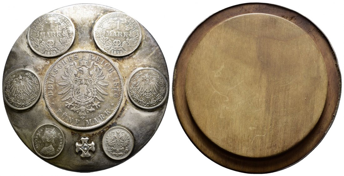 PEUS 9846 Kaiserreich 98,93 g rau /82,5 mm. Schoppedeckel / Glasabdeckung o.J. Sehr schön