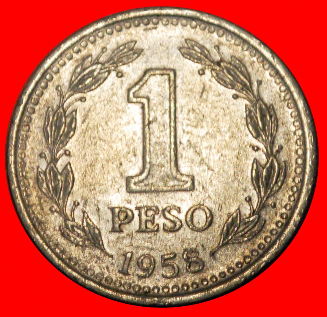  * STERNE (1957-1962): ARGENTINIEN ★ 1 PESO 1958! OHNE VORBEHALT!   