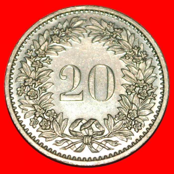  * LIBERTY (1939-2023): SWITZERLAND ★ 20 RAPPEN 1974 DIES 1+A!★LOW START ★ NO RESERVE!   