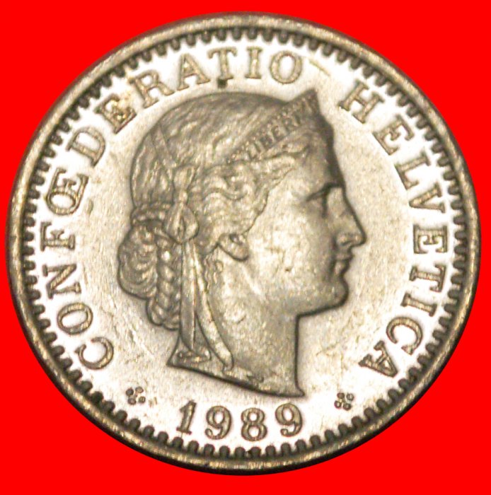  * LIBERTY (1939-2023): SWITZERLAND ★ 20 RAPPEN 1989B DIES 2+B!★LOW START ★ NO RESERVE!   