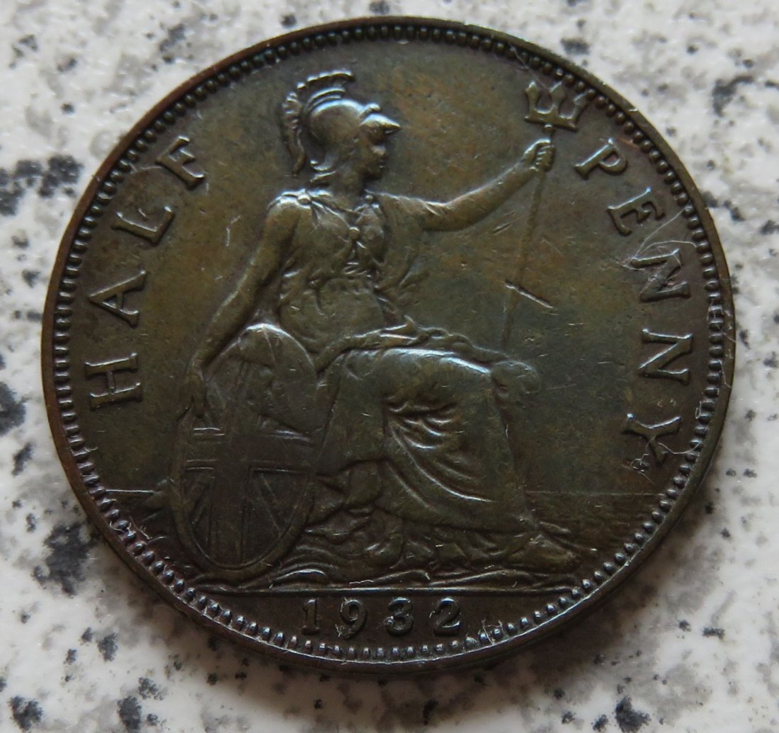  Großbritannien half Penny 1932   