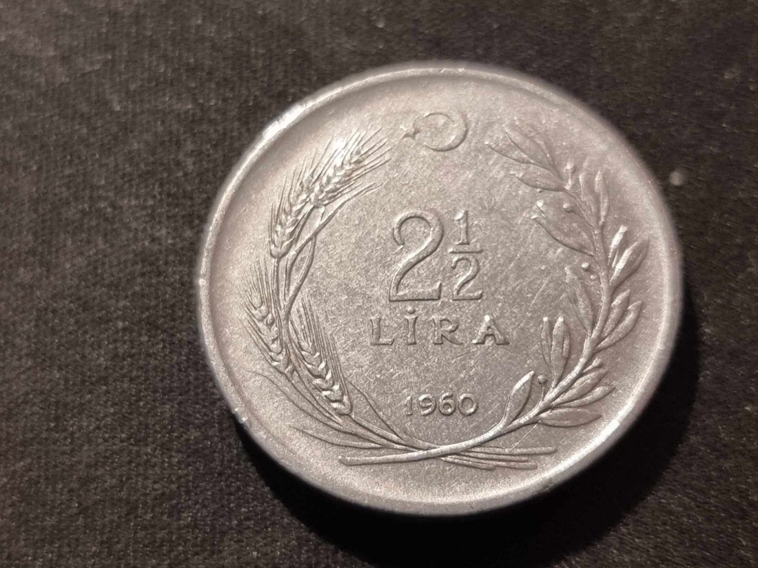  Türkei 2 1/2 Lira 1960 Umlauf   