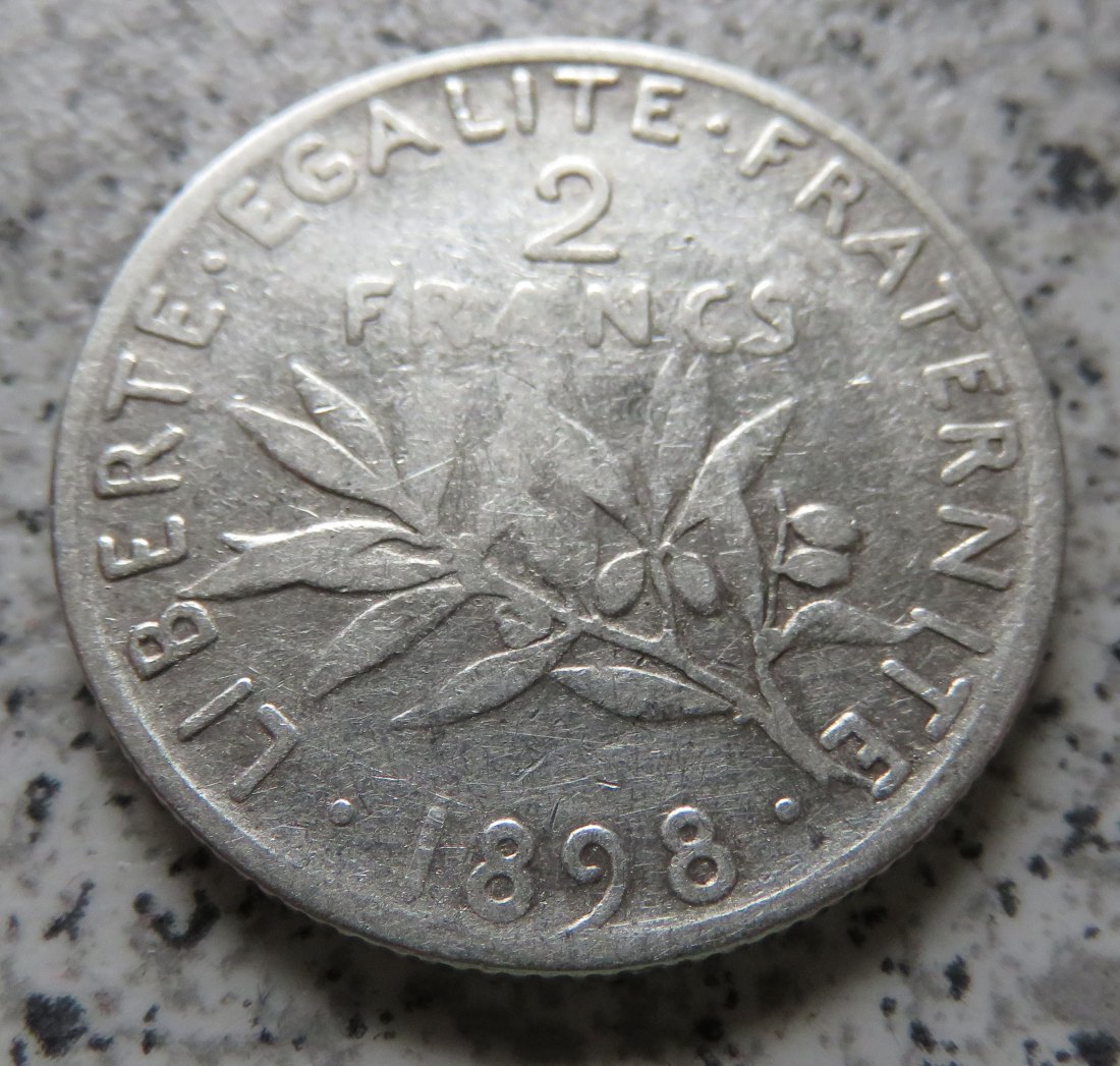  Frankreich 2 Francs 1898   