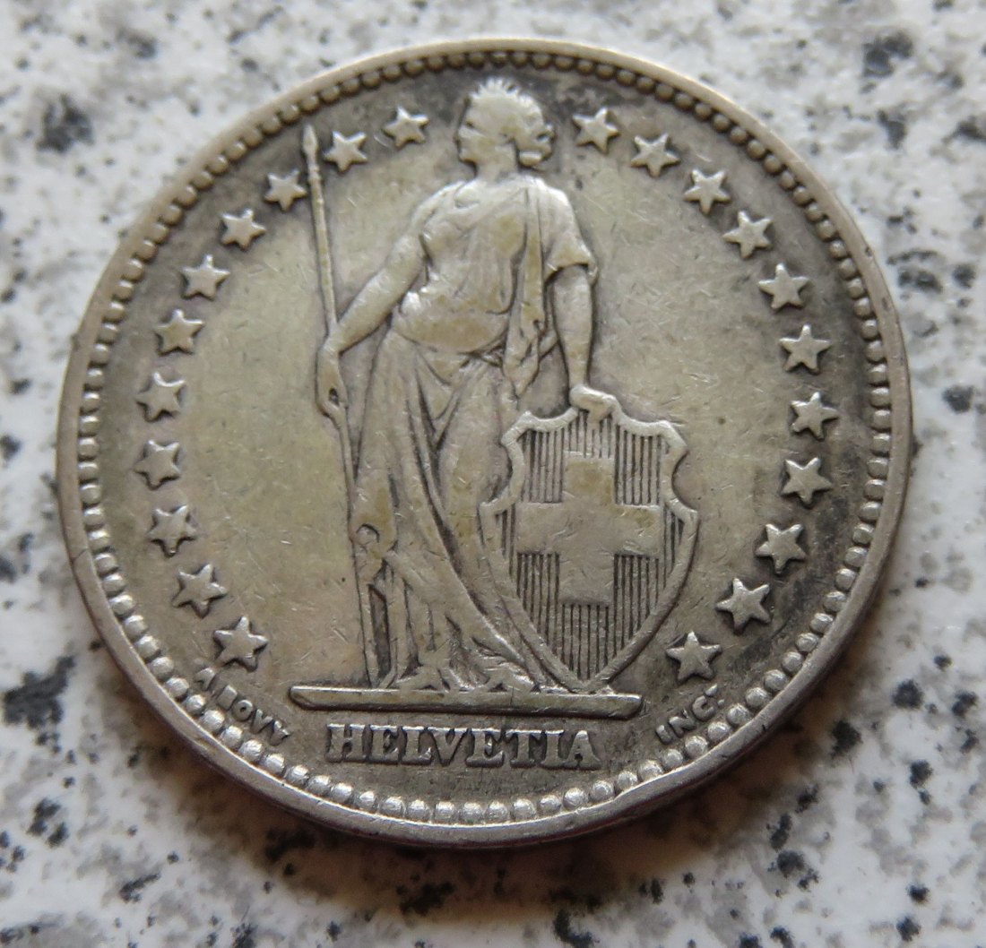  Schweiz 2 Franken 1886, besser   