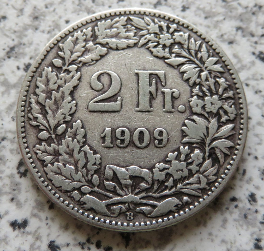  Schweiz 2 Franken 1909 B   
