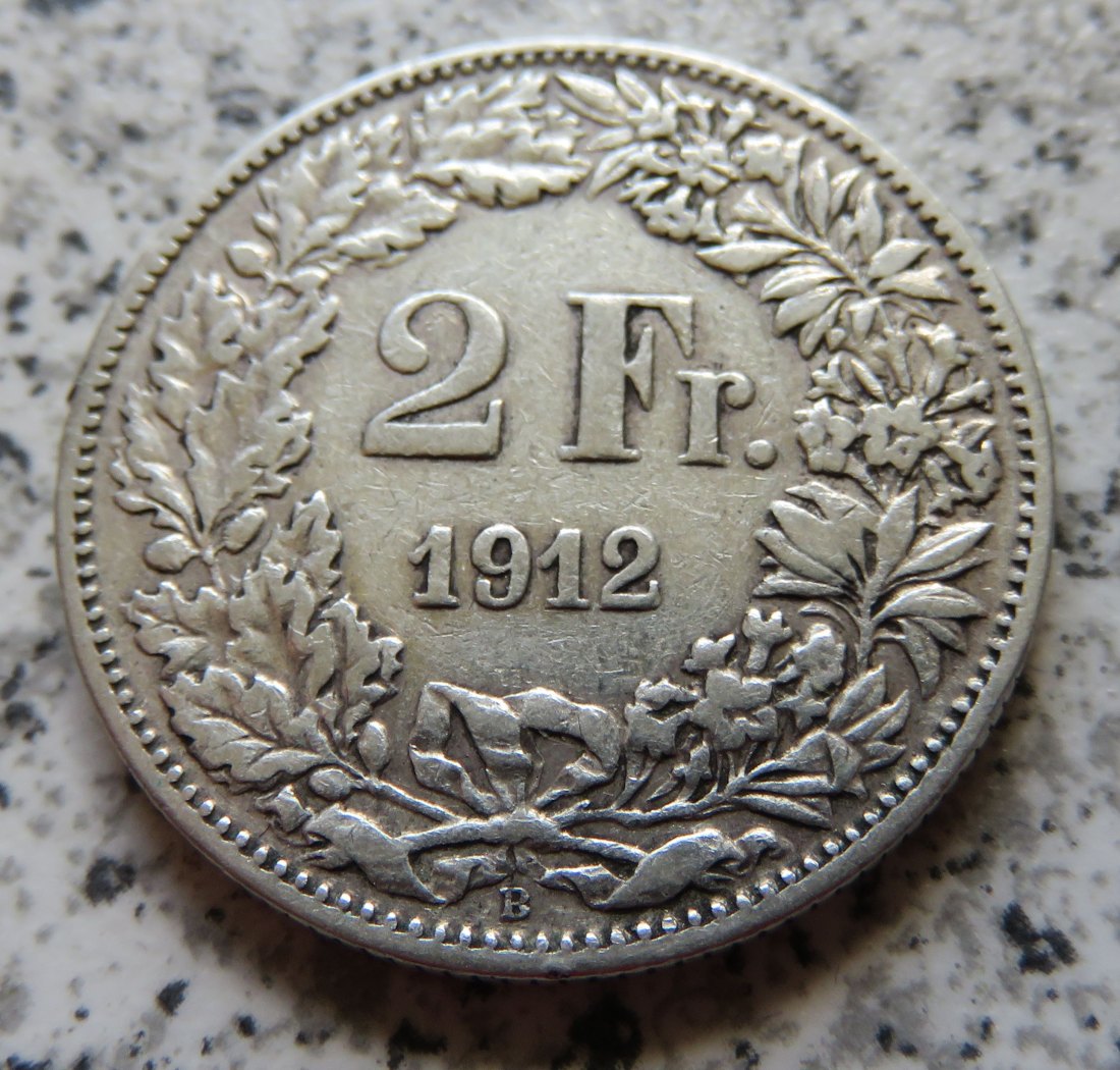  Schweiz 2 Franken 1912 B   