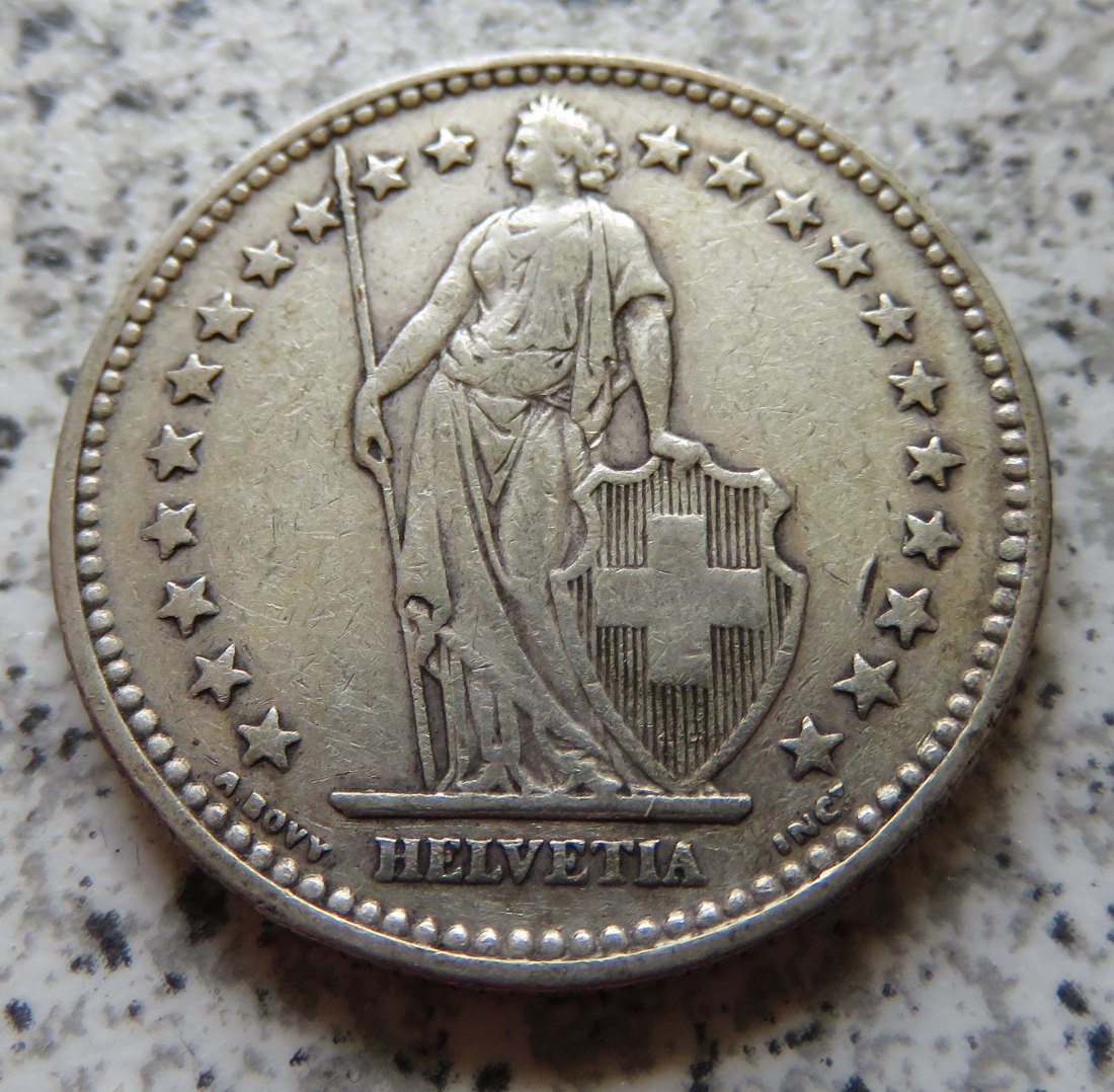  Schweiz 2 Franken 1914 B   