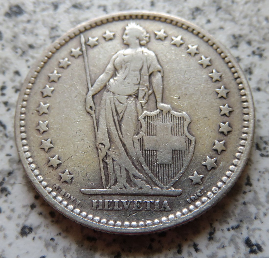  Schweiz 2 Franken 1916 B   