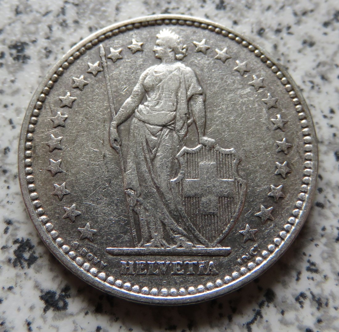  Schweiz 2 Franken 1921 B   