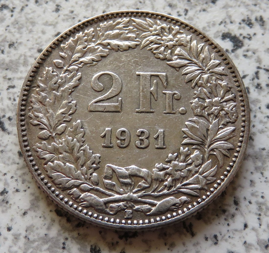  Schweiz 2 Franken 1931 B   