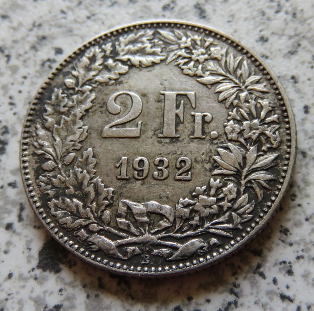  Schweiz 2 Franken 1932 B   