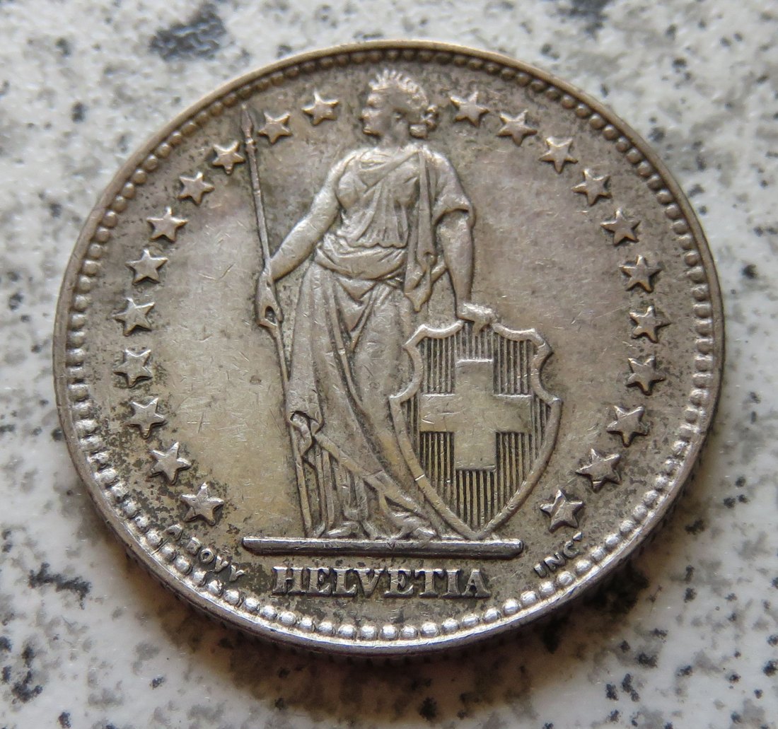  Schweiz 2 Franken 1936 B   