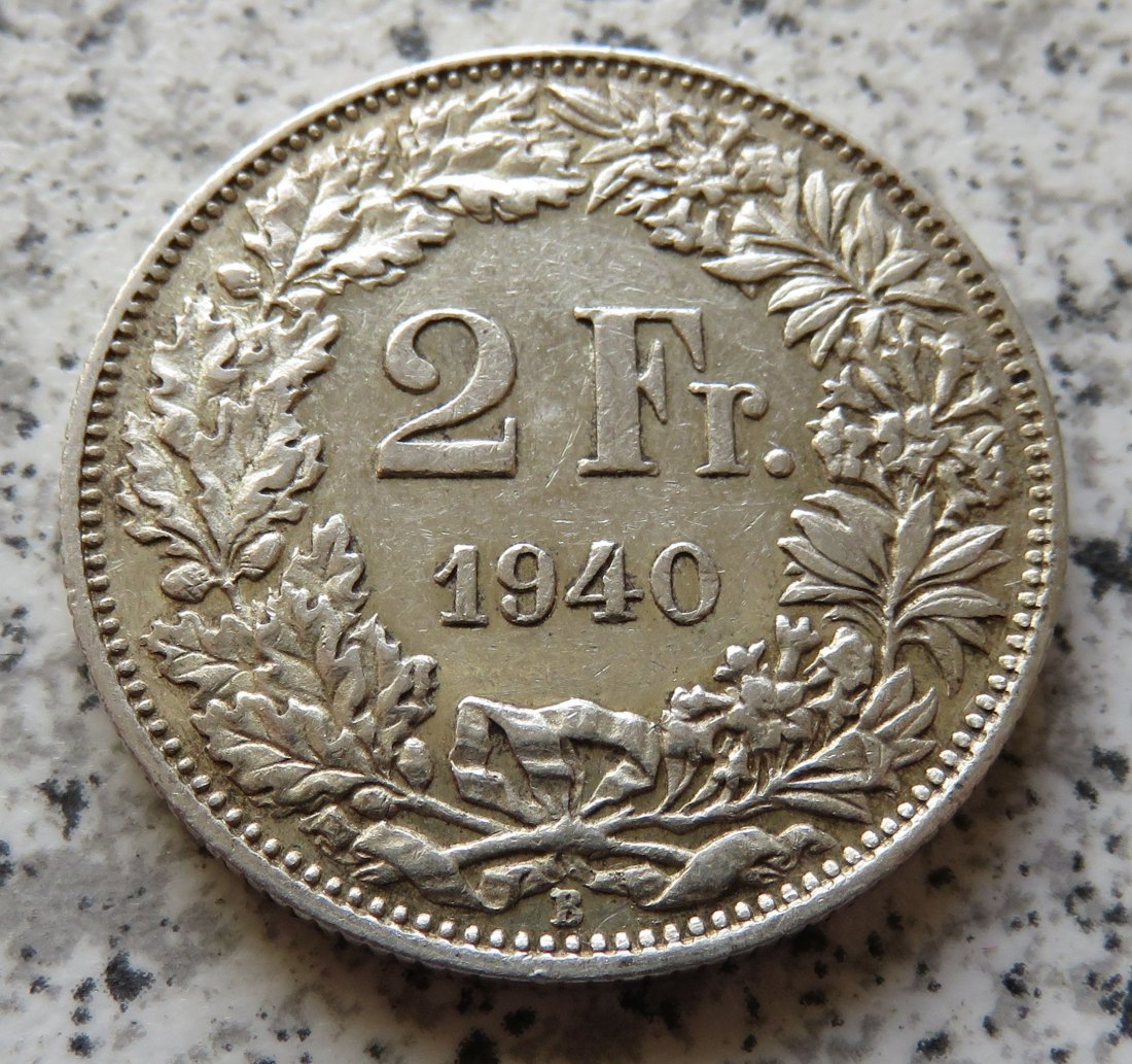  Schweiz 2 Franken 1940 B   