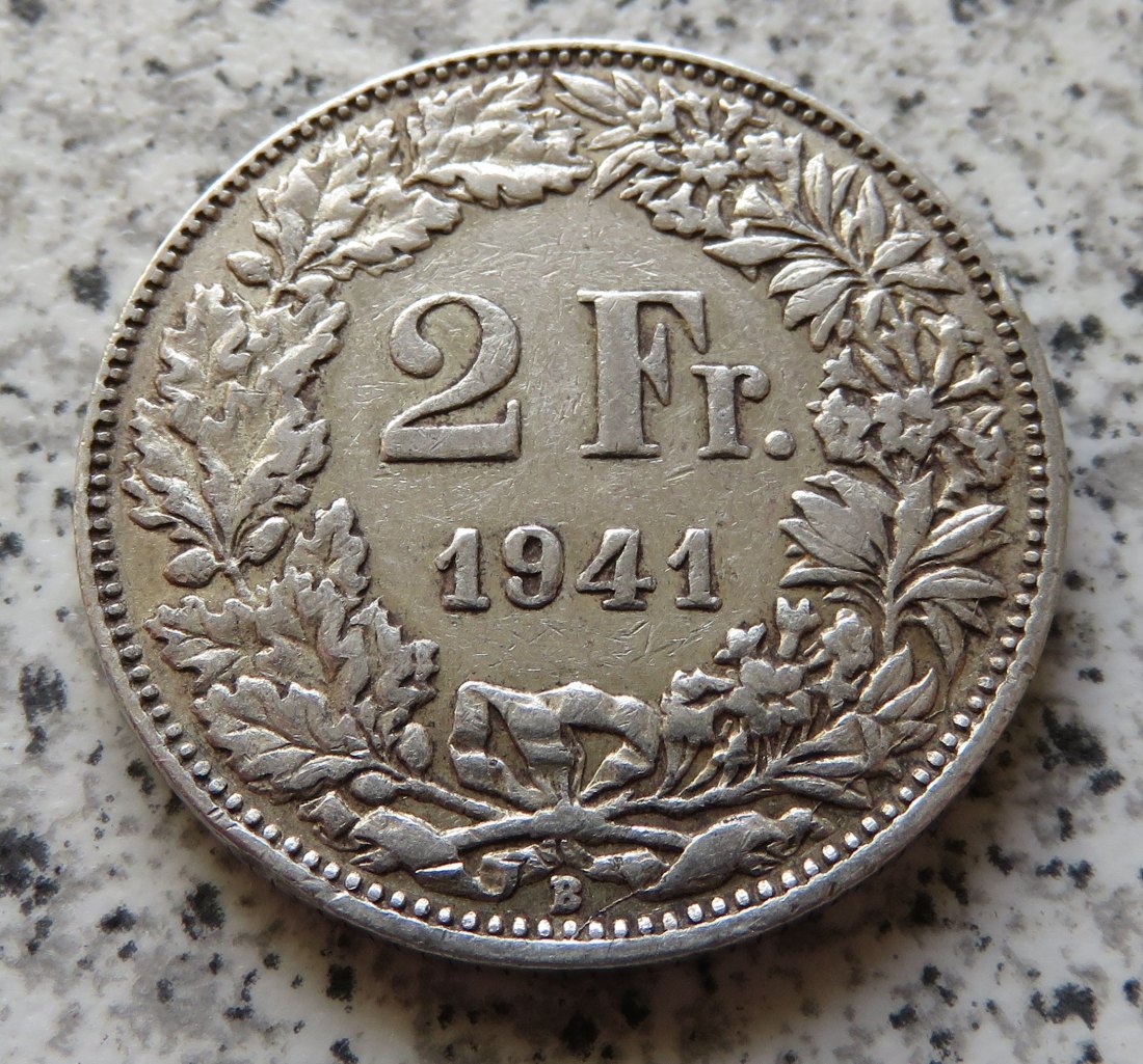  Schweiz 2 Franken 1941 B   