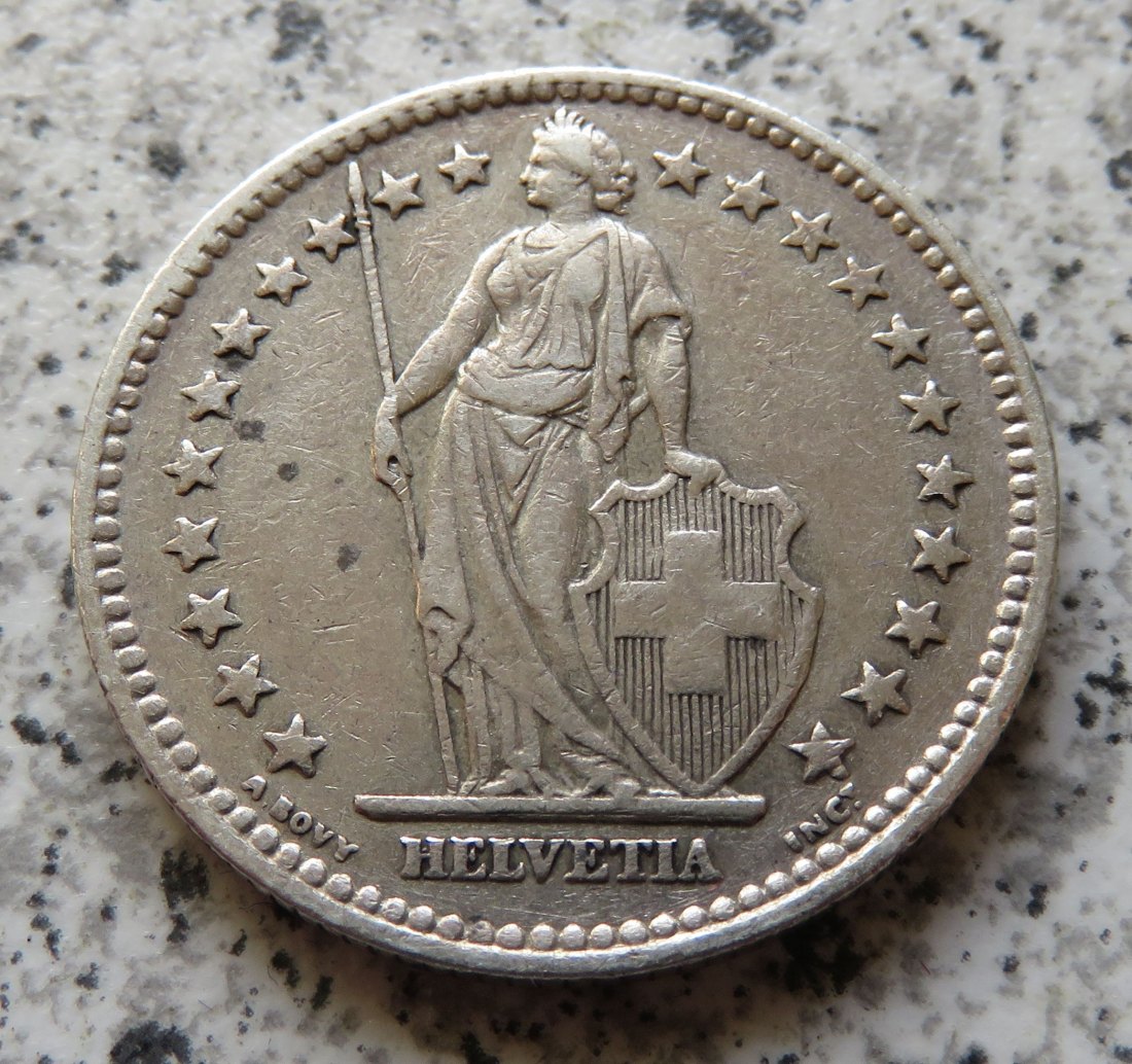  Schweiz 2 Franken 1943 B   