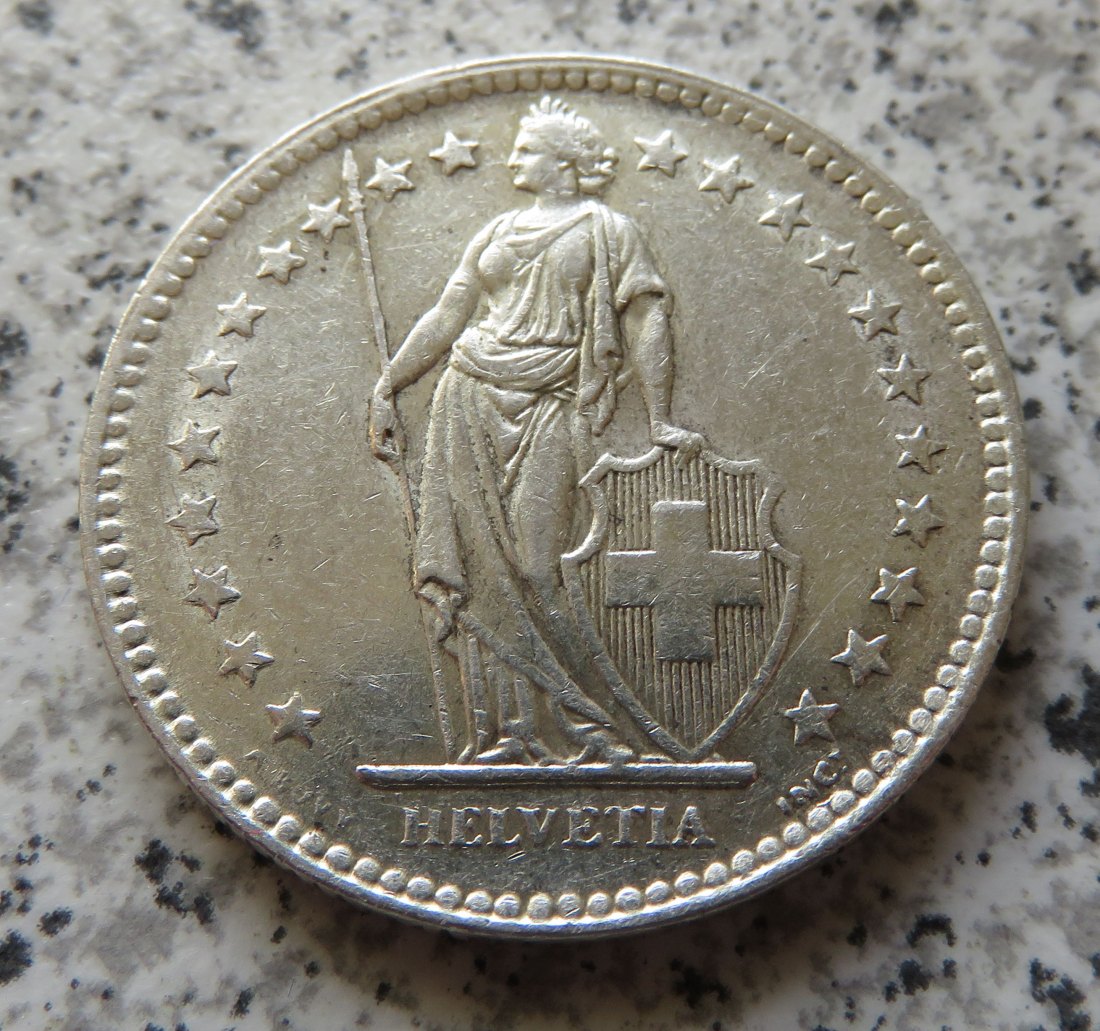  Schweiz 2 Franken 1944 B   