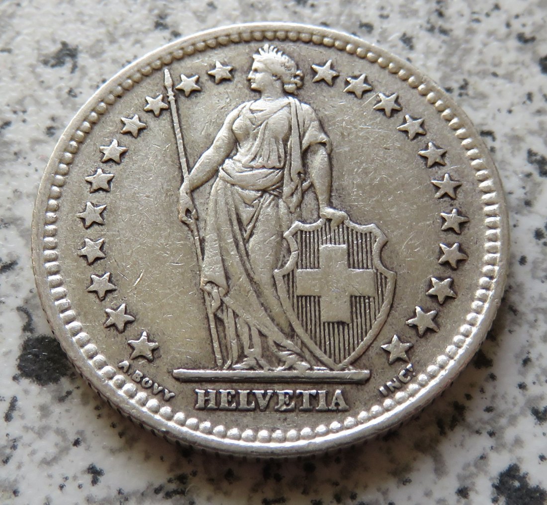  Schweiz 2 Franken 1944 B   