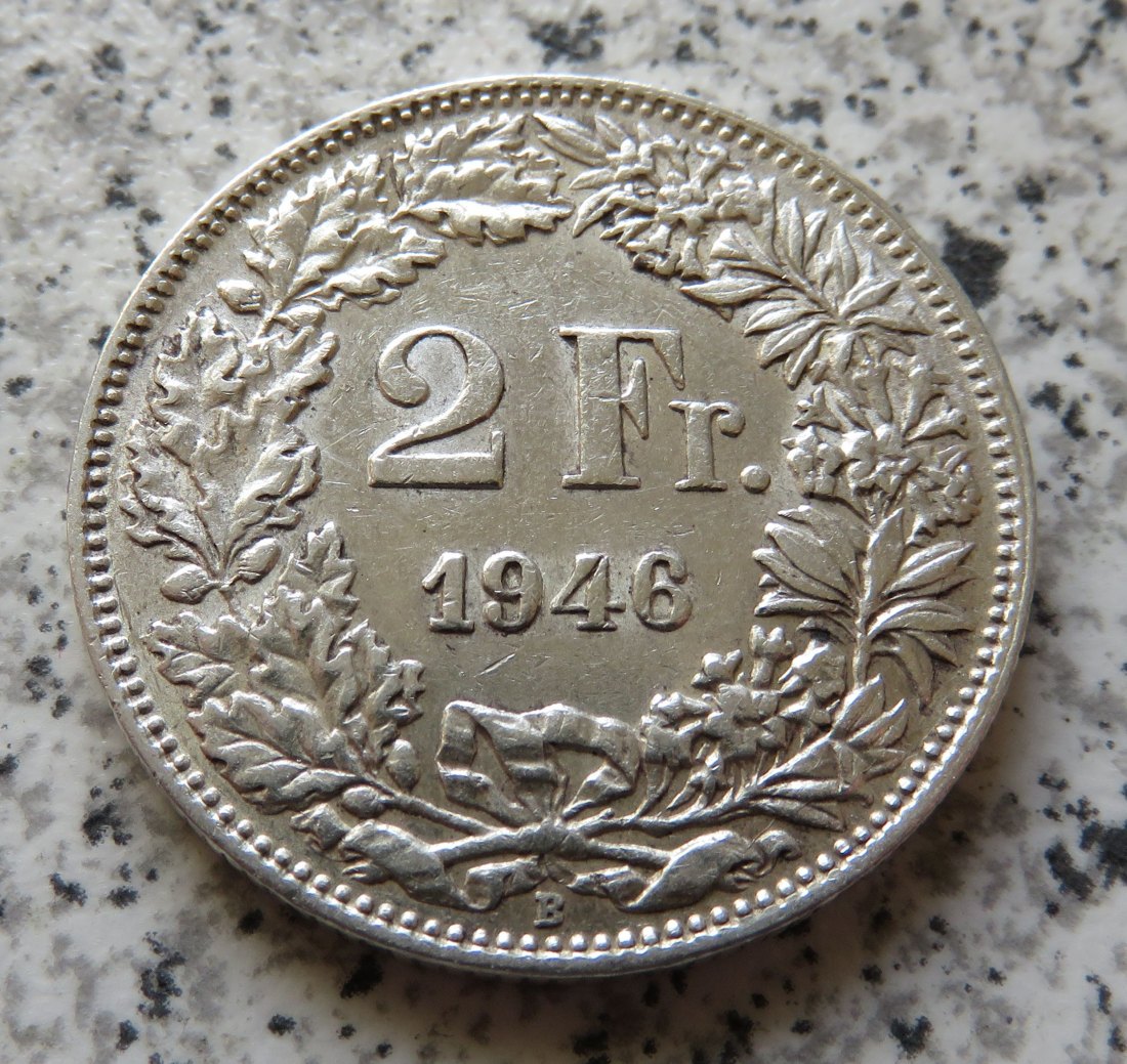  Schweiz 2 Franken 1946 B   