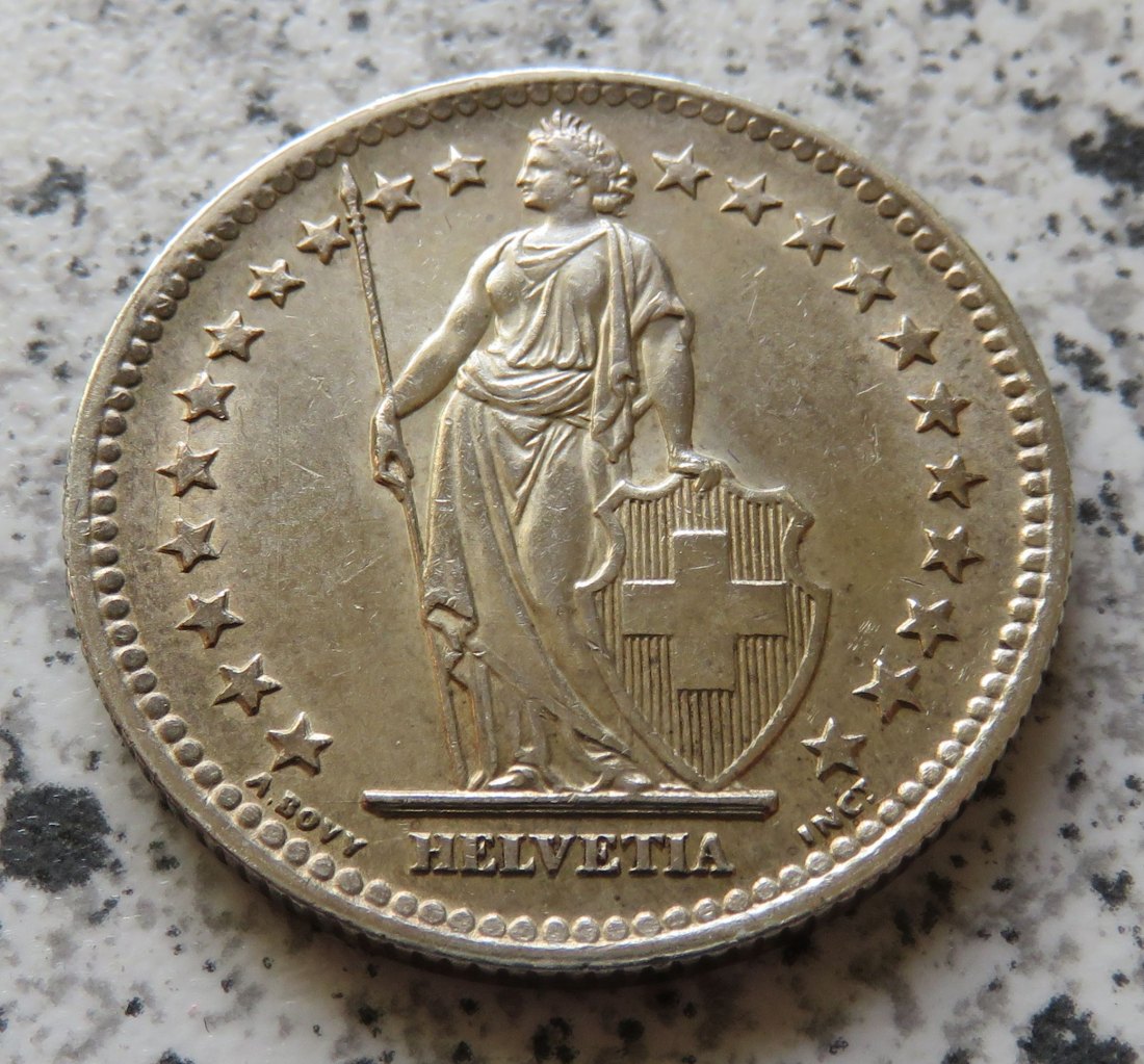  Schweiz 2 Franken 1948 B   