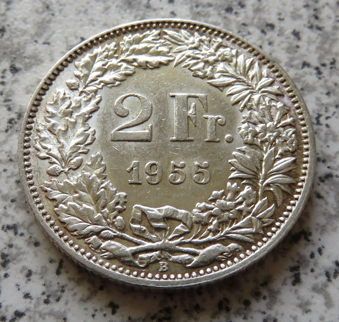 Schweiz 2 Franken 1955 B   