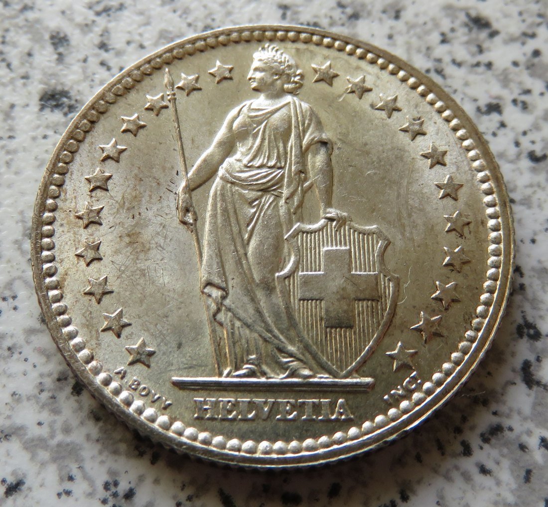  Schweiz 2 Franken 1957 B   
