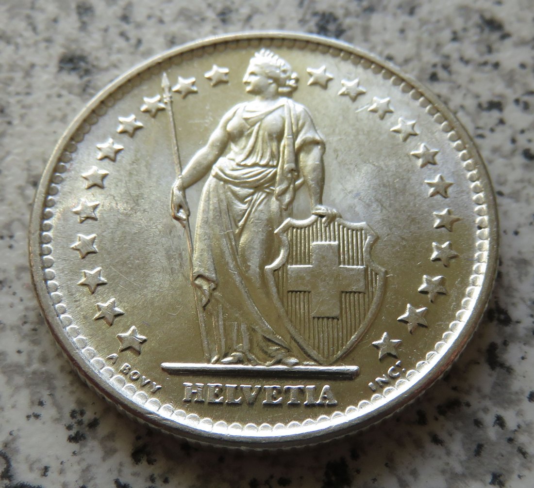  Schweiz 2 Franken 1965 B   